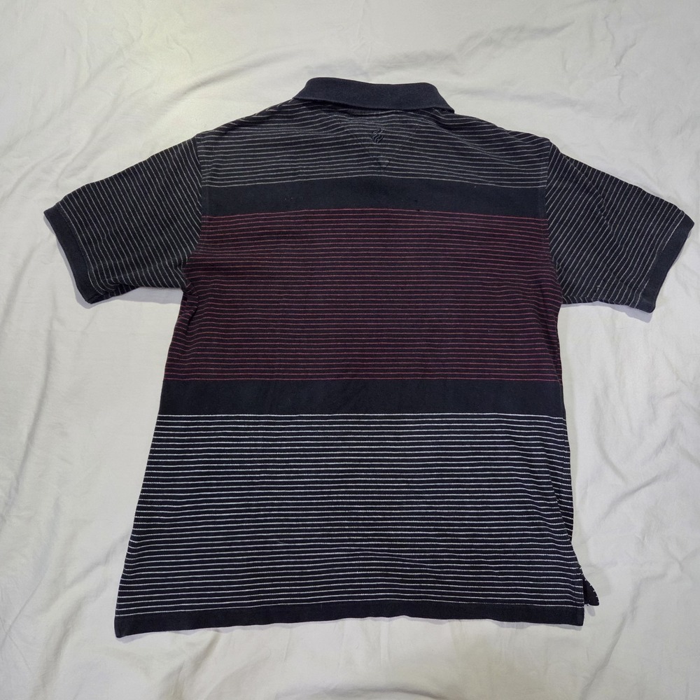 VTG ROCAWEAR Short Sleeve Striped Collared Polo Shirt Mens Sz L 100% Cotton Y2K - Picture 9 of 14